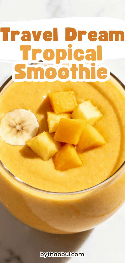If your usual breakfast feels boring and you're craving something bright and refreshing, this is the kind of drink that instantly changes the mood. Travel Dreams Tropical Smoothie blends frozen pineapple, mango, and coconut into one creamy Tropical Fruit Smoothie that's perfect for Smoothie Recipes Tropical fans. 🌞 Save this for later when you need easy Summer Smoothie Recipes with serious island vibes.