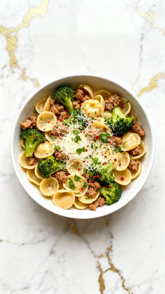 Orecchiette with Sausage and Broccoli
