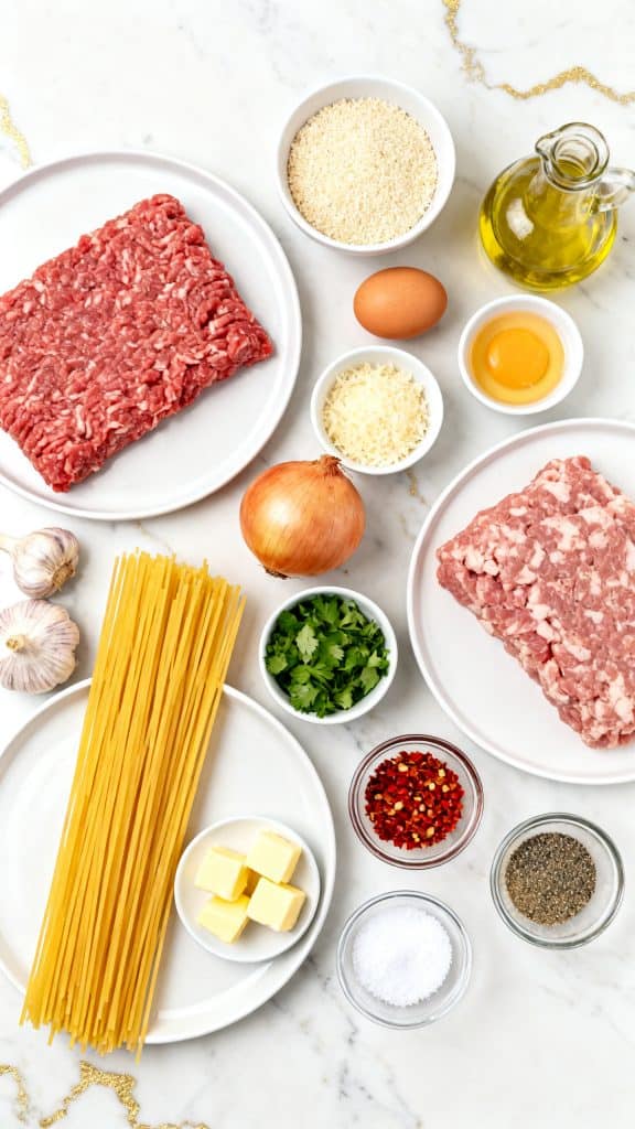 Garlic Butter Meatball Pasta