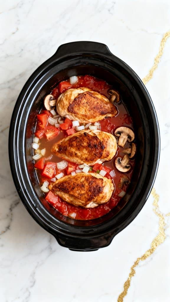 Italian Slow Cooker Chicken Thighs