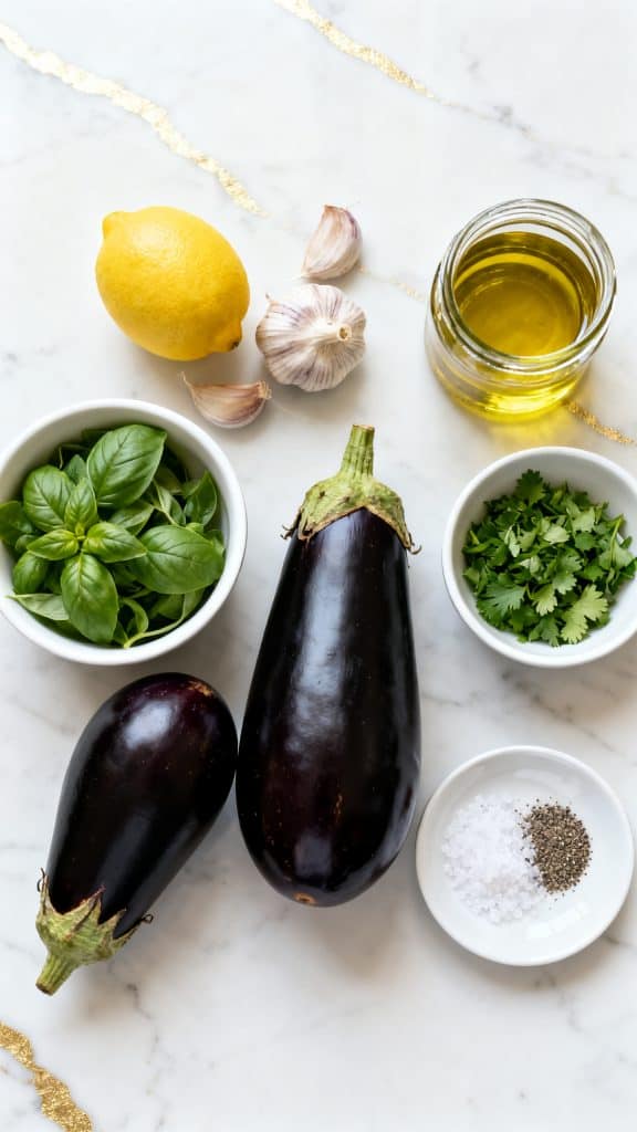 Italian Grilled Eggplant with Basil and Parsley