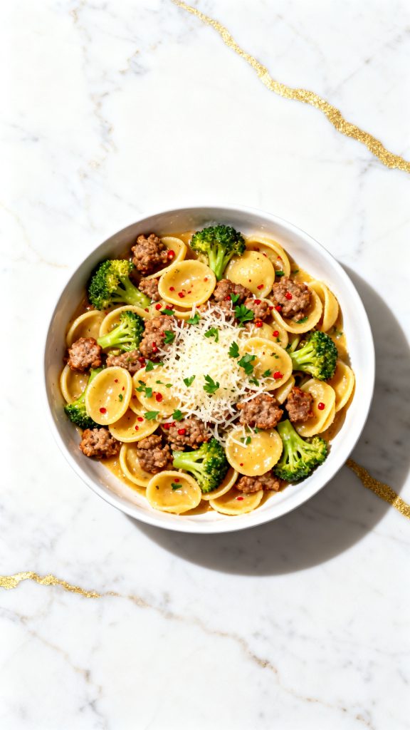 Orecchiette with Sausage and Broccoli