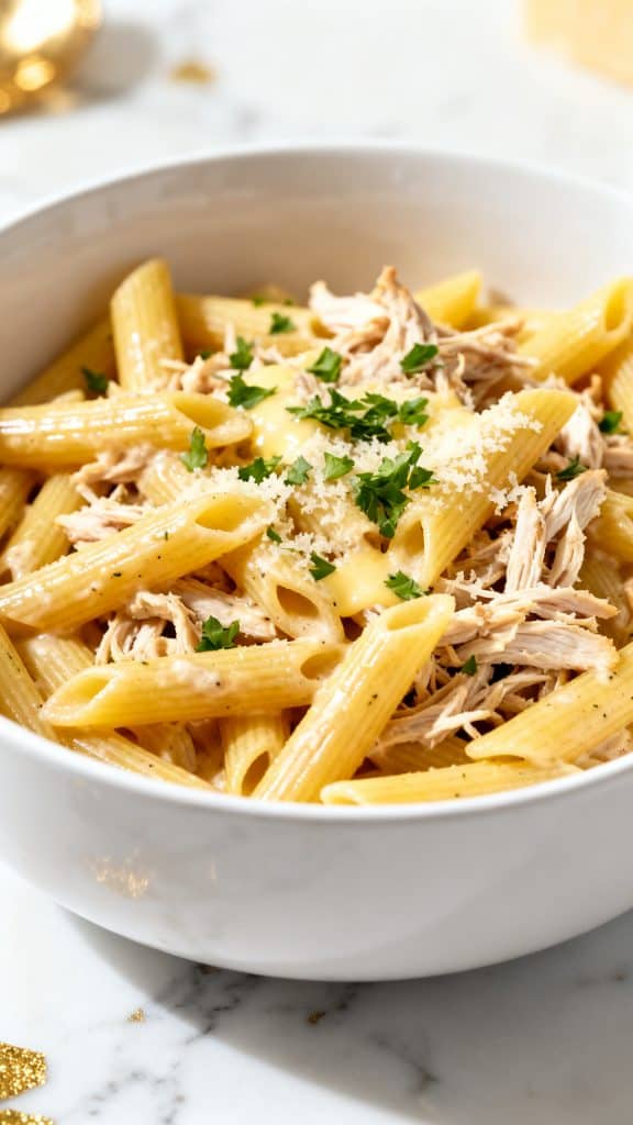 Crockpot Zesty Italian Chicken Pasta