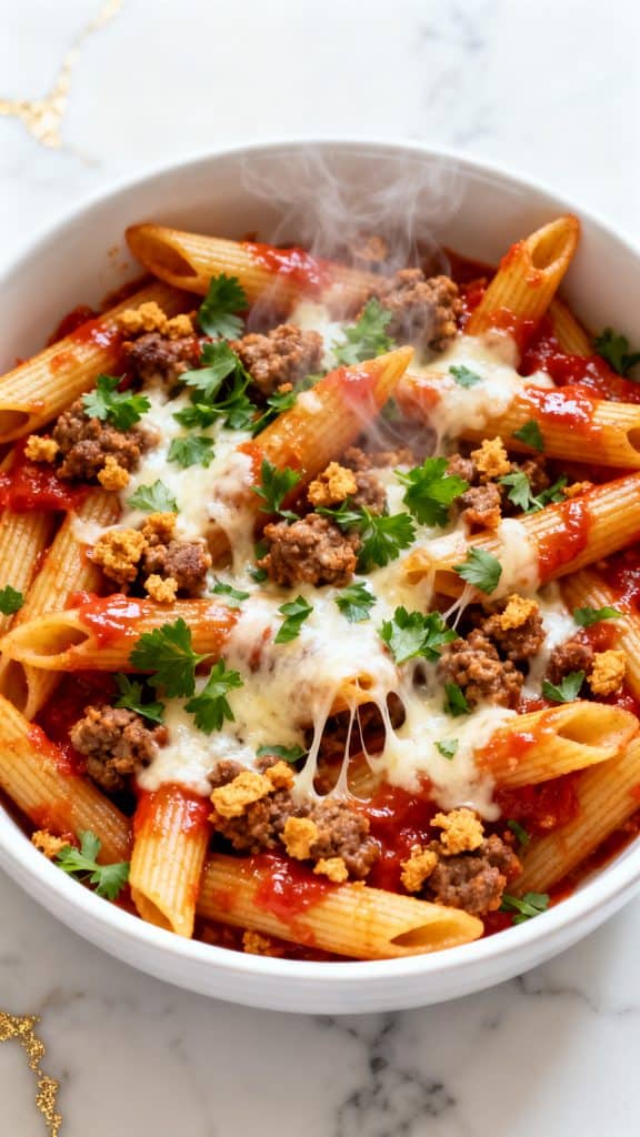Italian Sausage Baked Penne