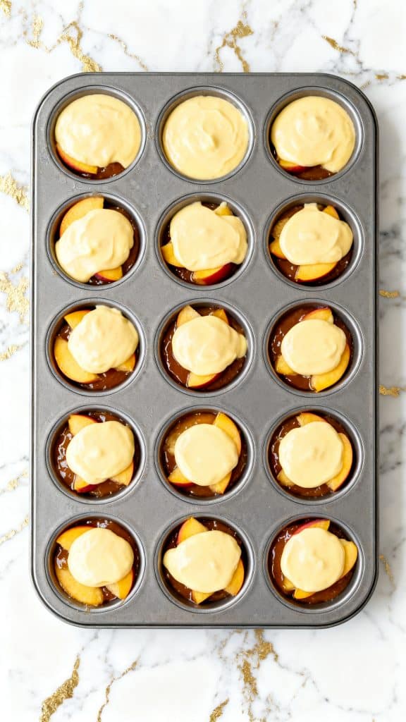 Peach Upside-Down Mini Cakes