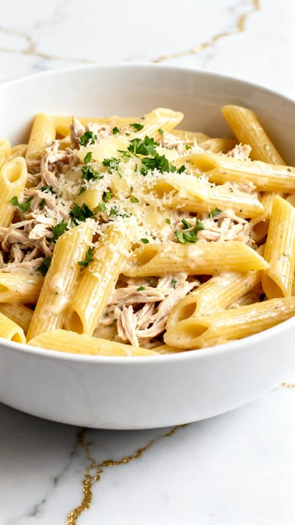 Crockpot Zesty Italian Chicken Pasta