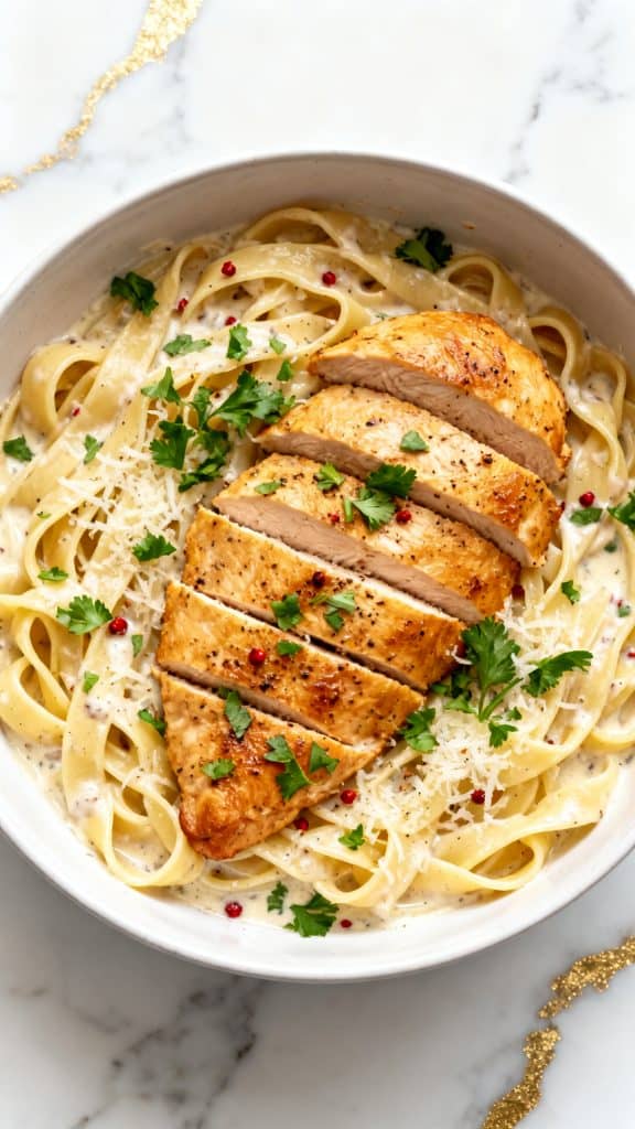 Creamy Garlic Parmesan Chicken Pasta