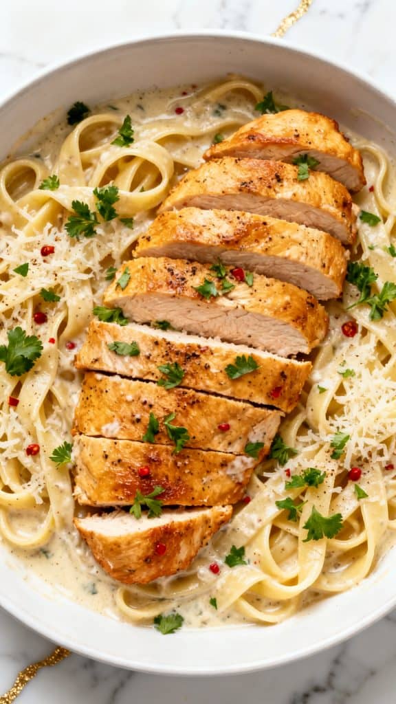 Creamy Garlic Parmesan Chicken Pasta