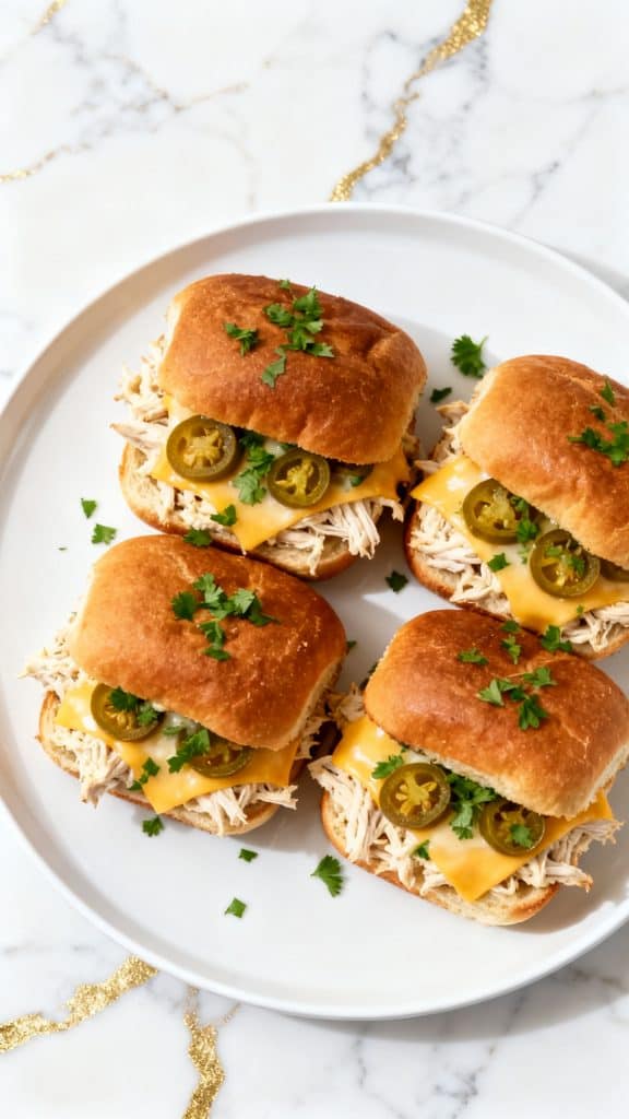 Slow Cooker Creamy Italian Chicken Sandwiches