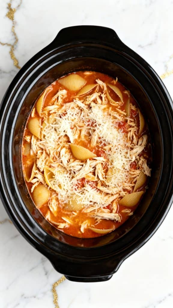 Crock Pot Creamy Chicken Parmesan Soup