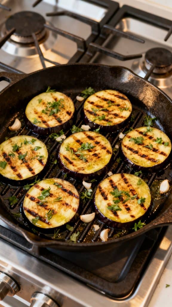 Italian Grilled Eggplant with Basil and Parsley