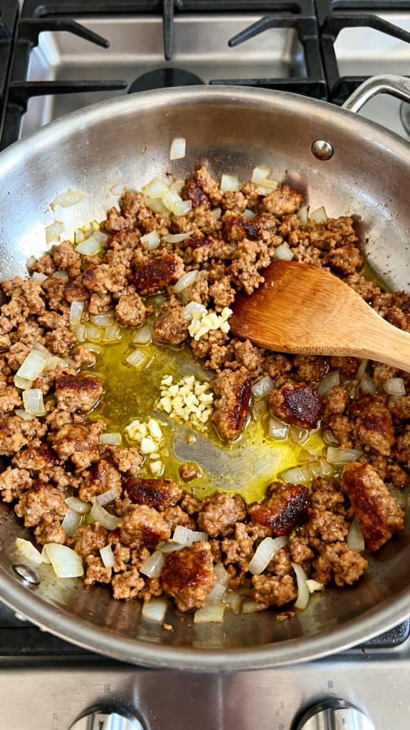 Italian Sausage & Cheese Baked Manicotti