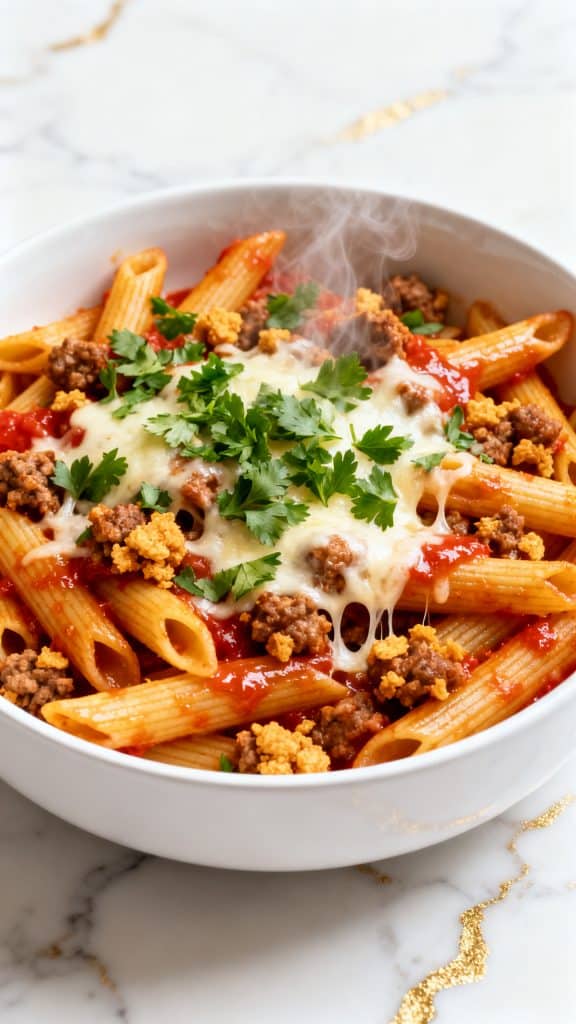 Italian Sausage Baked Penne