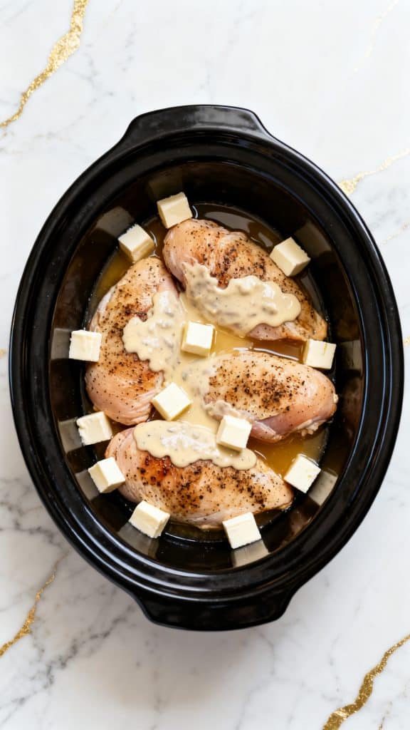 5- Ingredient Slow Cooker Creamy Italian Chicken