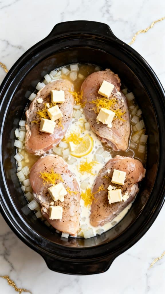 Crock Pot Creamy Lemon Chicken Breasts