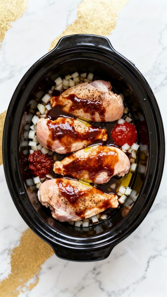 Crockpot Italian BBQ Chicken