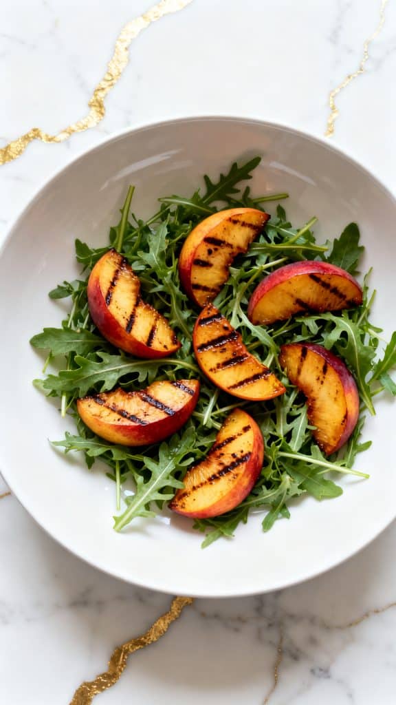 Grilled Nectarine Burrata Prosciutto Salad
