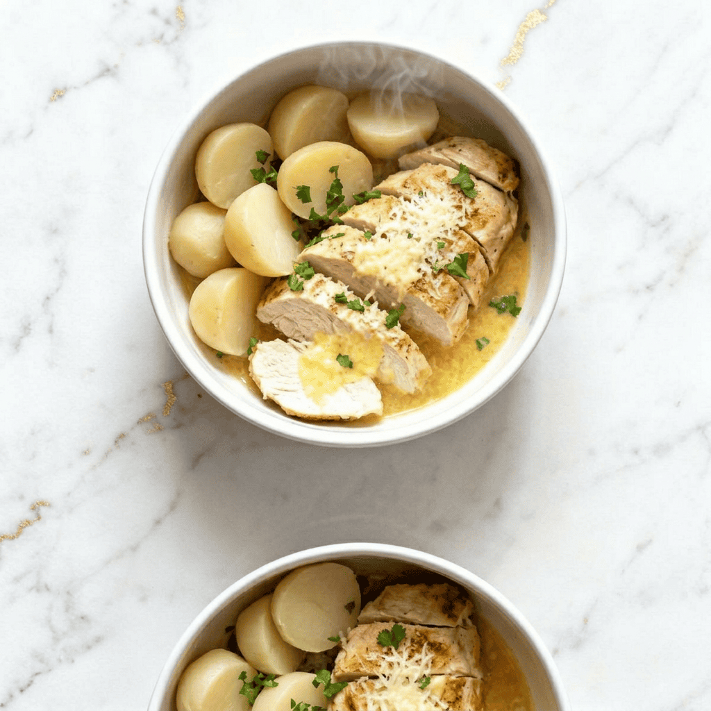 Italian Crockpot Chicken and Potatoes