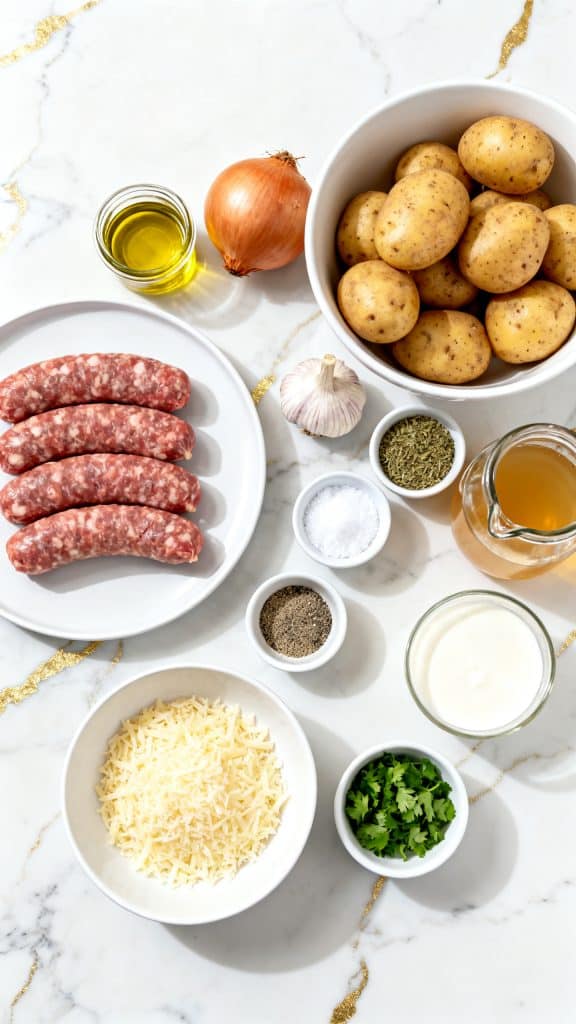 Creamy Ground Sausage and Potato Skillet
