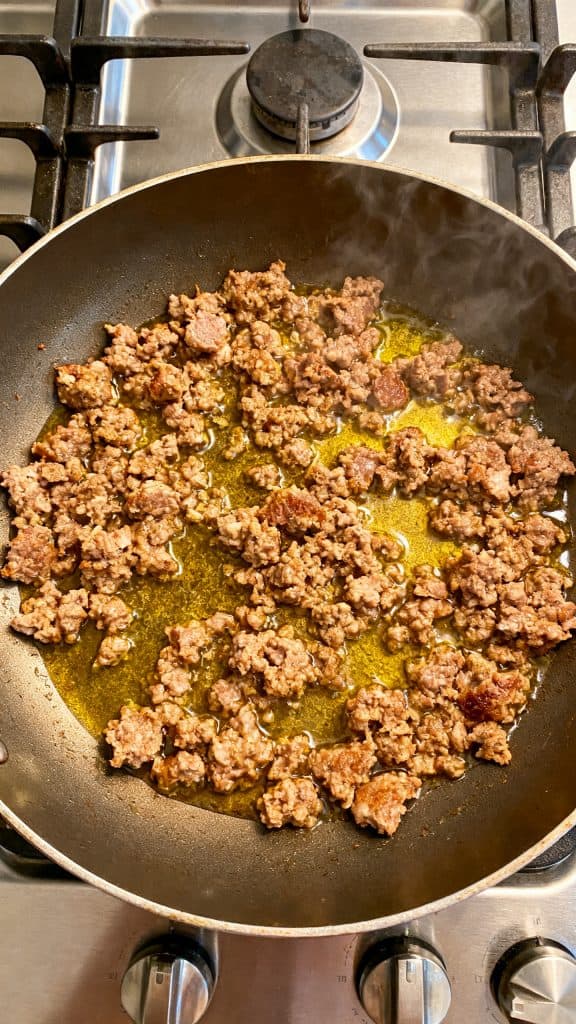 Creamy Ground Sausage and Potato Skillet