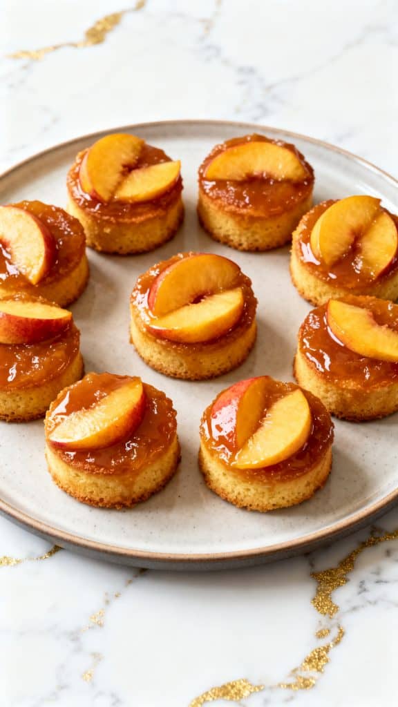Peach Upside-Down Mini Cakes