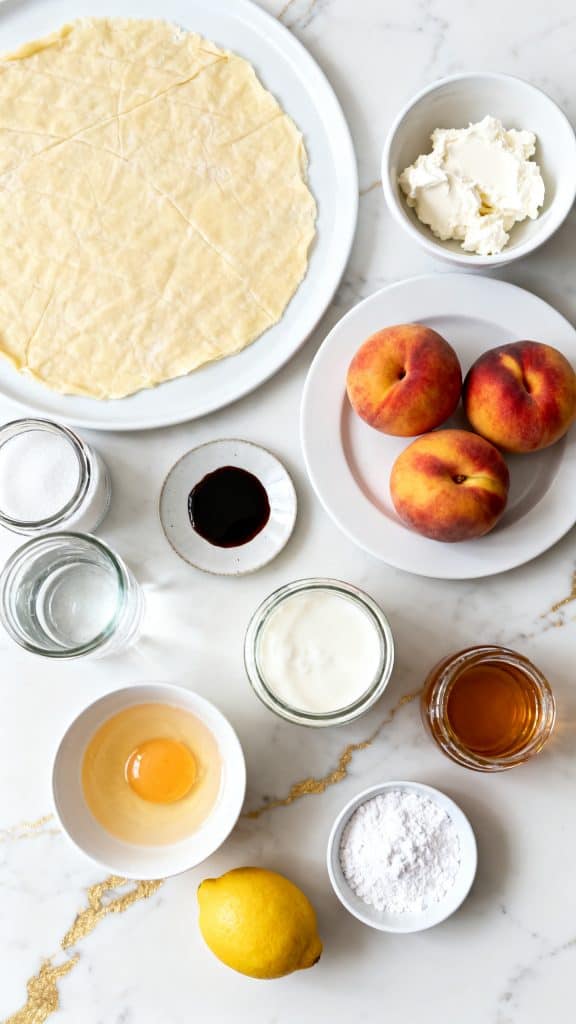 Peaches and Cream Puff Pastry Tart