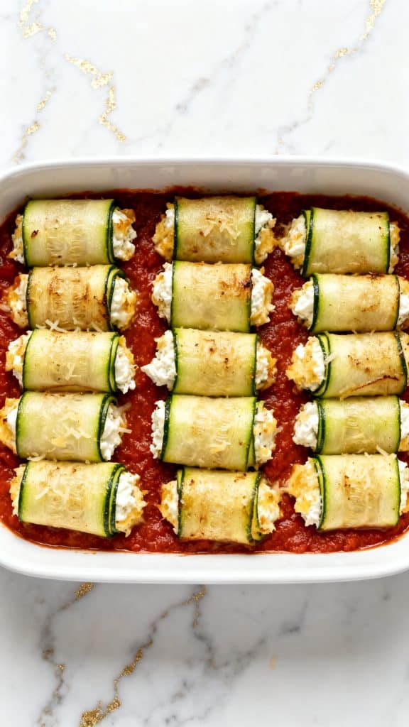 Three Cheese Zucchini Rollatini