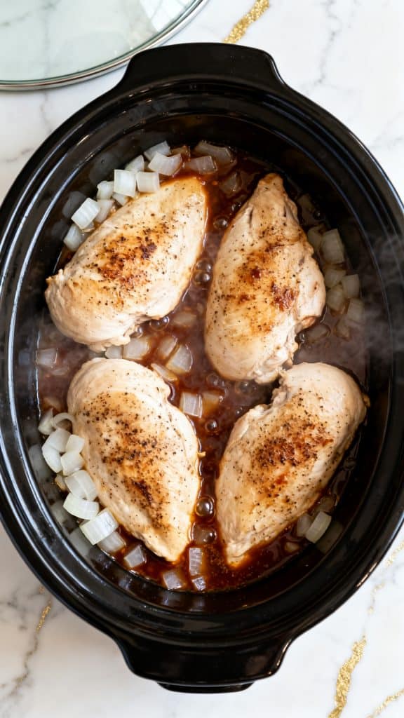 Crockpot Italian BBQ Chicken