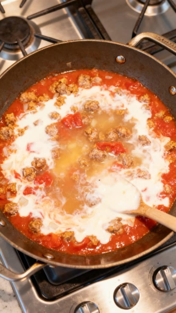 One Pan Tortellini with Sausage