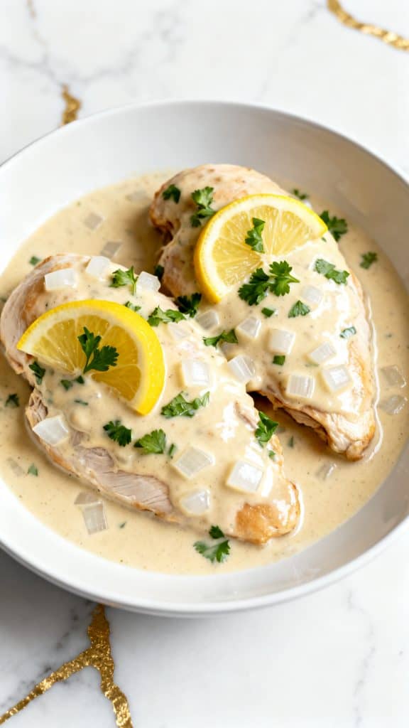 Crock Pot Creamy Lemon Chicken Breasts