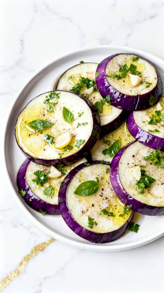 Italian Grilled Eggplant with Basil and Parsley
