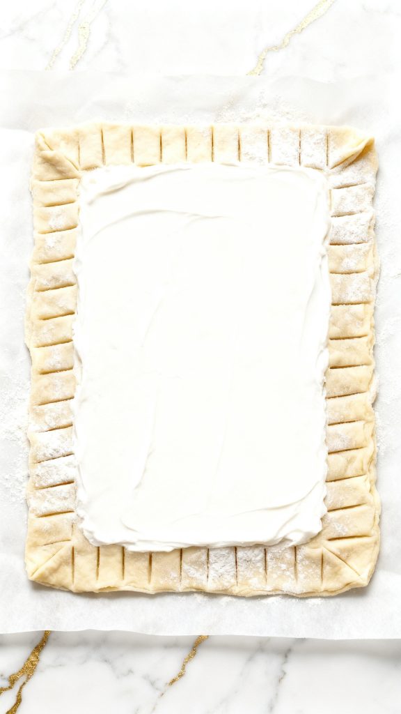 Peaches and Cream Puff Pastry Tart