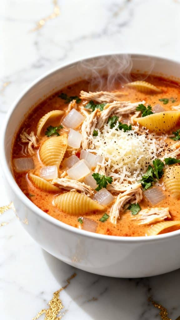 Crock Pot Creamy Chicken Parmesan Soup