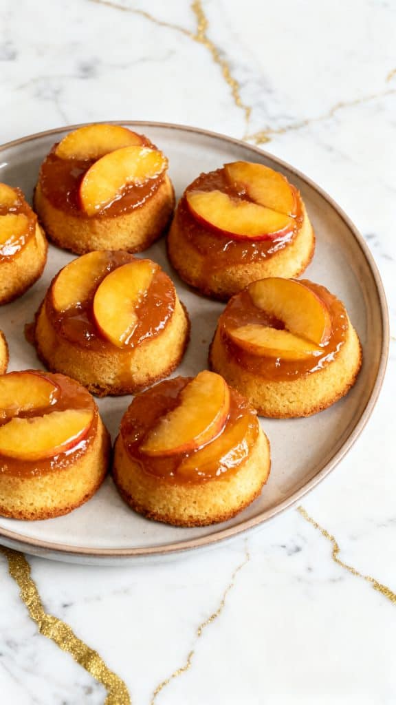 Peach Upside-Down Mini Cakes