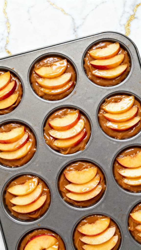 Peach Upside-Down Mini Cakes