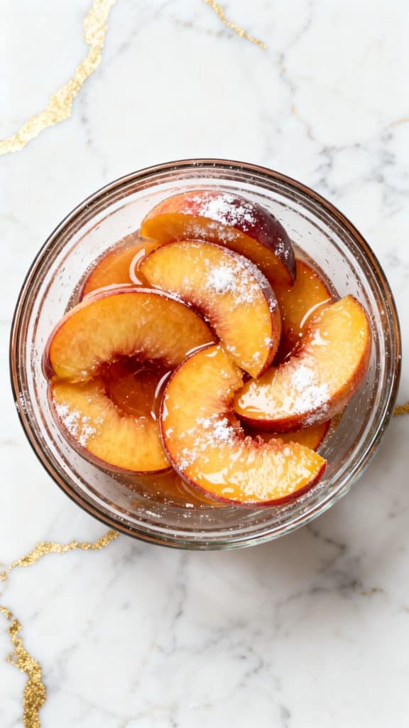 Peaches and Cream Puff Pastry Tart