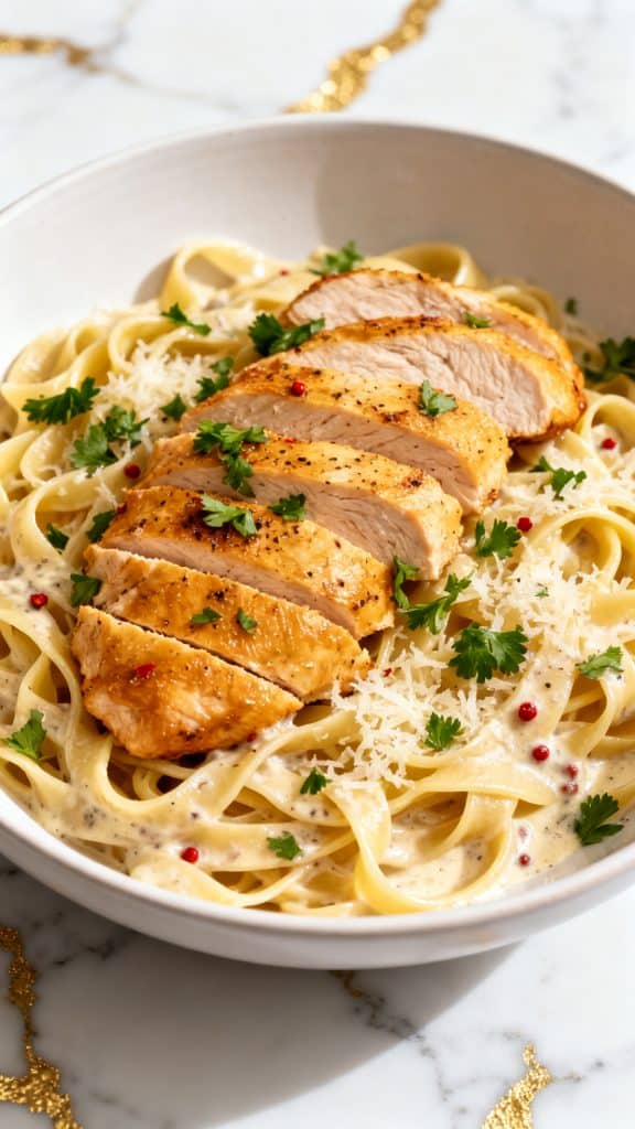Creamy Garlic Parmesan Chicken Pasta