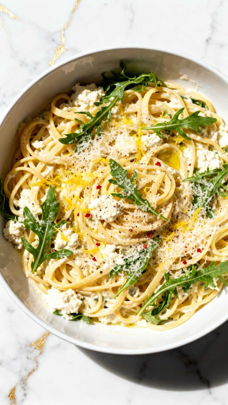 Lemon Ricotta Pasta With Arugula