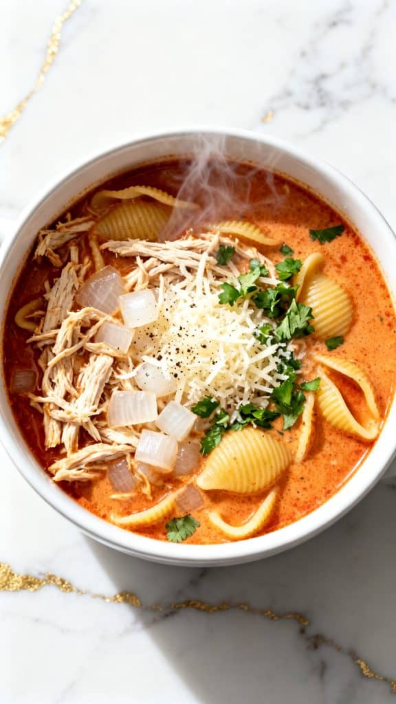 Crock Pot Creamy Chicken Parmesan Soup