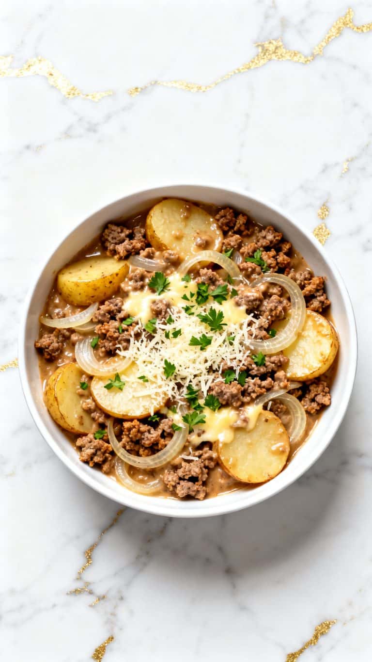 Creamy Ground Sausage and Potato Skillet