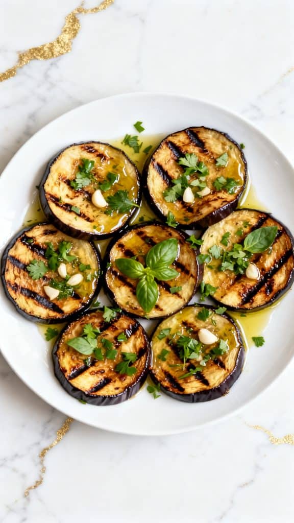 Italian Grilled Eggplant with Basil and Parsley