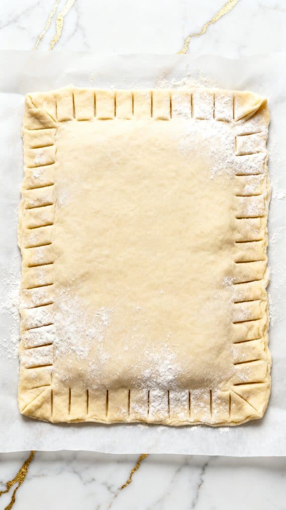 Peaches and Cream Puff Pastry Tart