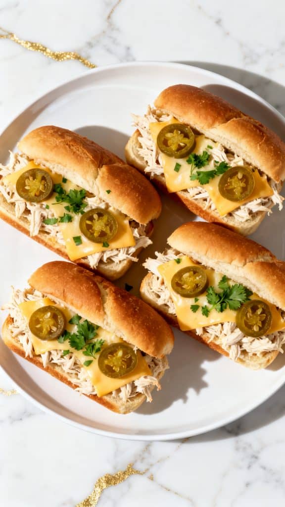 Slow Cooker Creamy Italian Chicken Sandwiches