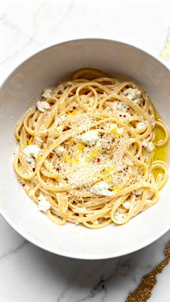 Lemon Ricotta Pasta With Arugula