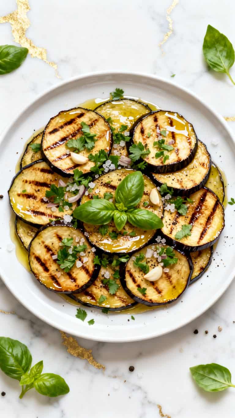 Italian Grilled Eggplant with Basil and Parsley