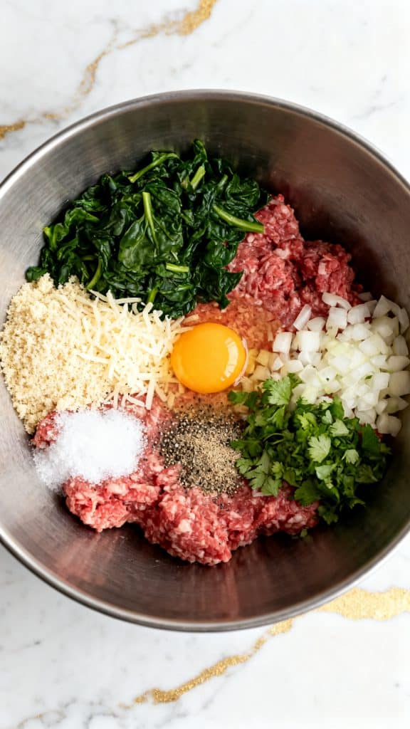Easy Spinach & Garlic Meatballs Recipe