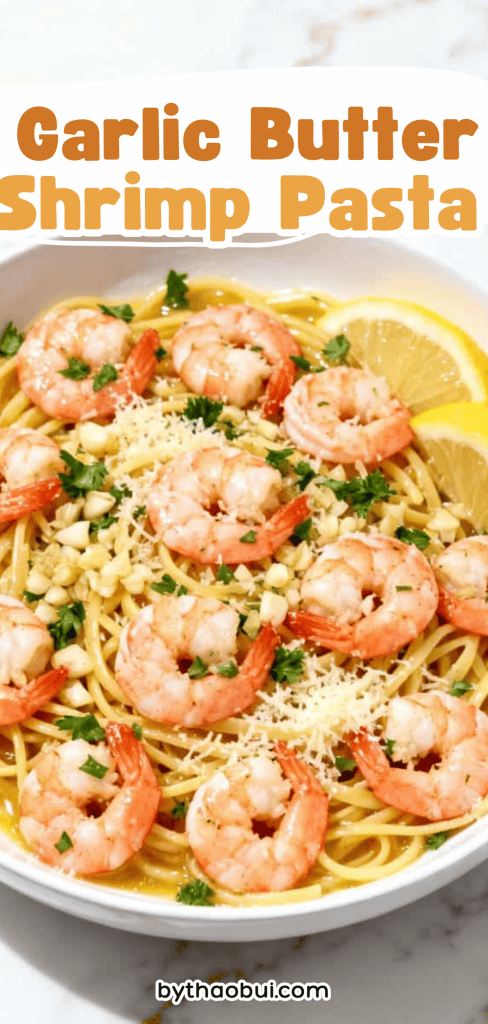 Some nights I want a comforting dinner that feels special but doesn&rsquo;t leave me with a sink full of dishes. Garlic Butter Shrimp Pasta is packed with juicy shrimp, rich garlic butter sauce, and all the flavor you love in Shrimp Pasta Recipes and Easy Shrimp Pasta meals. Save this pin for your next Shrimp Pasta Dinner Recipes craving and make dinner stress free.