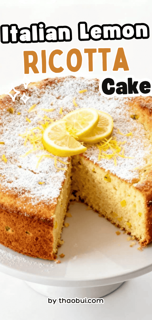 Sometimes you want a homemade dessert that feels special without spending hours decorating or frosting a cake. Italian Lemon Ricotta Cake is a light Italian dessert with a soft texture and bright citrus flavor, making it one of those classic Italian dessert recipes you'll come back to often. Save this pin for the next time you're craving an easy Italian treat that feels effortlessly elegant. ✨🍰