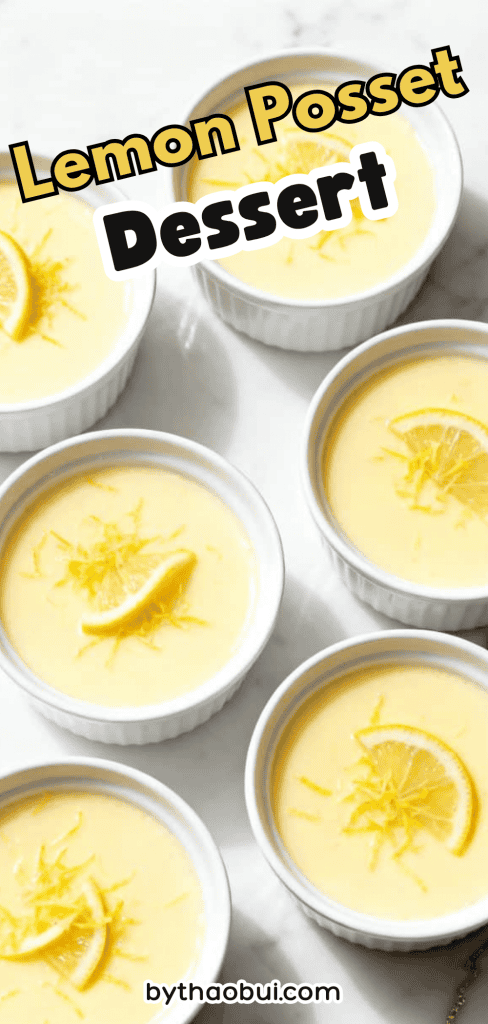 🍋 When I have extra lemons sitting on the counter and want something a little special, this is the dessert I make. Lemon Posset Dessert is a silky lemon custard made with simple ingredients and fresh citrus flavor, making it one of my favorite lemon desserts for spring and summer. Save this for the next time you're craving beautiful lemon desserts that look impressive but are surprisingly easy to make.