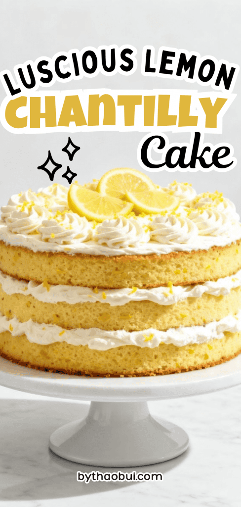 Some days you want a homemade cake that looks impressive without spending all day in the kitchen. Luscious Lemon Chantilly Cake combines fluffy lemon layer cake, lemon curd, and sweet whipped cream for a beautiful Lemon Chantilly Cake Recipe that tastes as good as it looks. Save this pin for your next celebration when you need a truly amazing cake recipe. 🍰✨